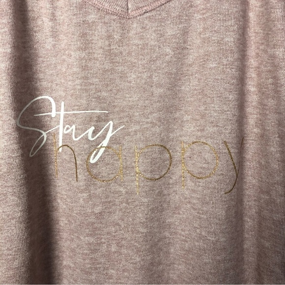 Danskin Light Pink Stay Happy Short Sleeve T-Shirt S - Picture 4 of 4